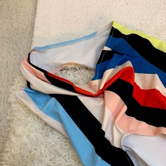 Cupshe NWT Cheeky Gal Stripe One Piece High Cut Summer Swim Suit - Picture 8 of 8
